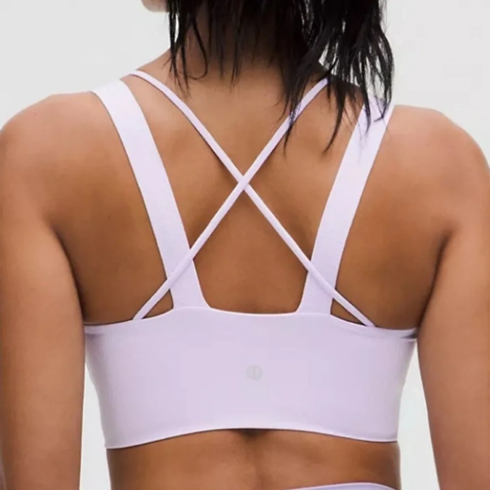 Lululemon Like a Cloud Ribbed Longline Bra *Light Support S 4 Lavender frost
